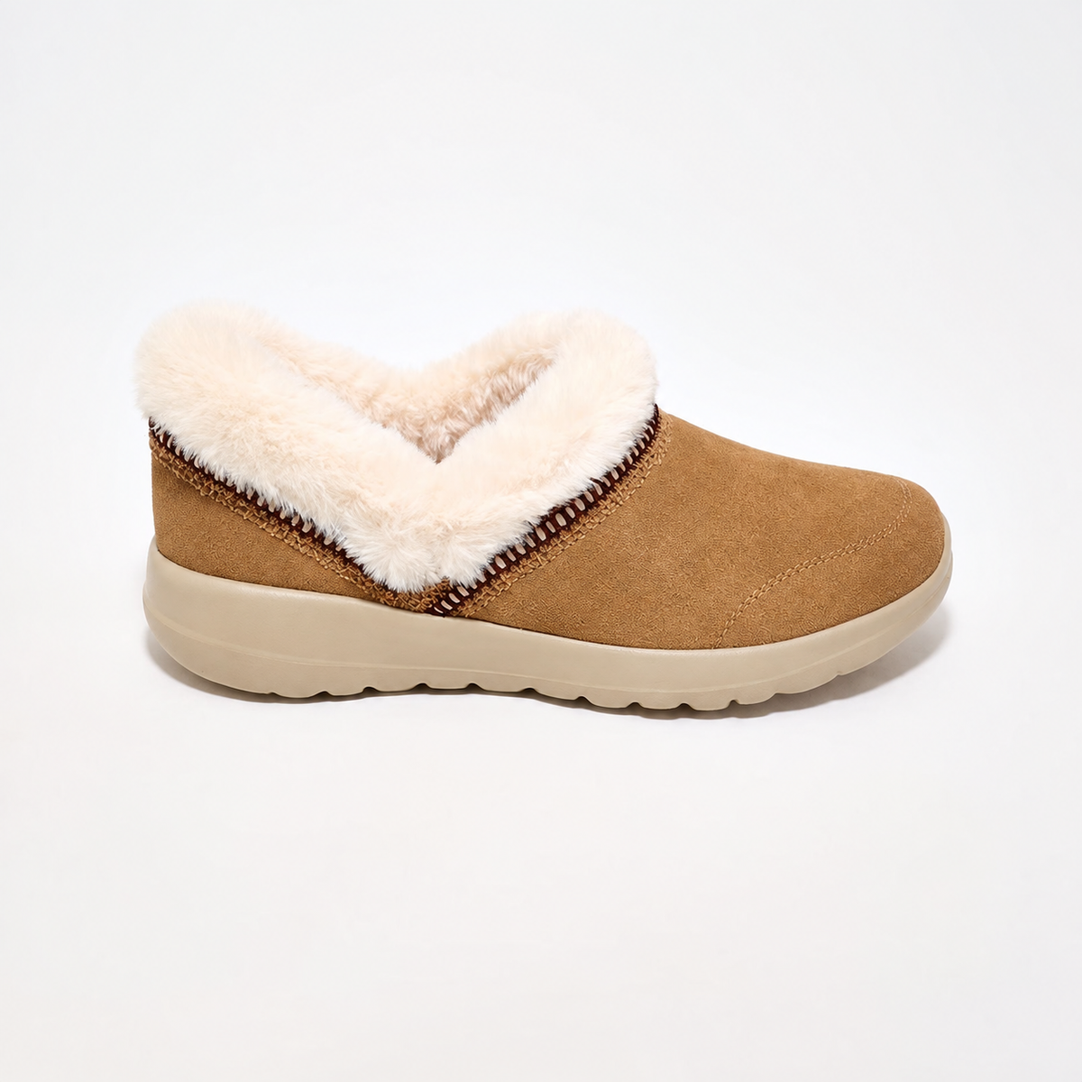 Women’s Water-Repellent Suede Cozy Slip-Ons